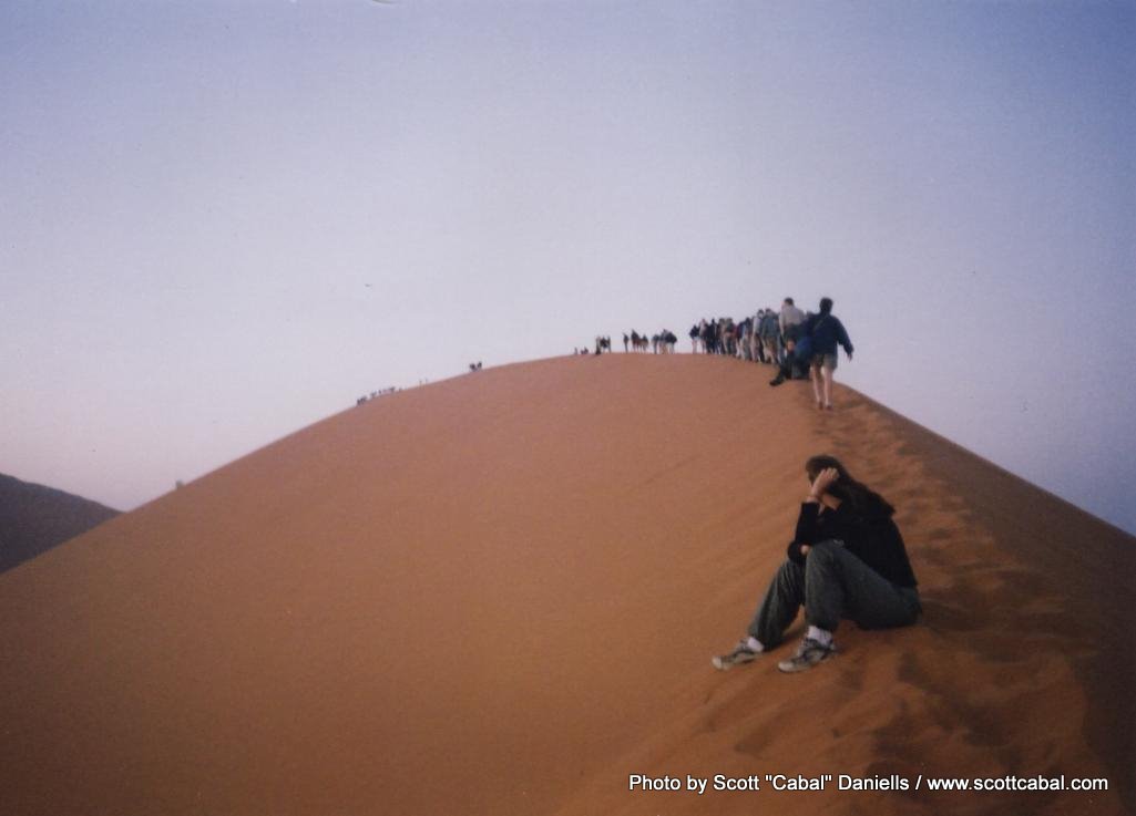 Trekking up Dune 45