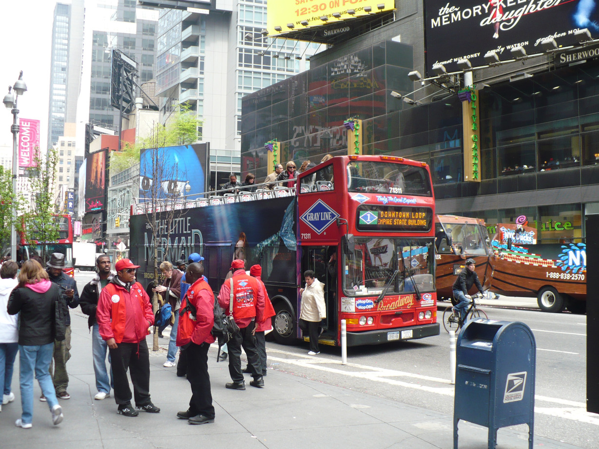 Gray Line Bus in Times Square