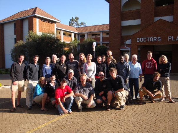 Our tour group in Eldoret Hospital visiting Janneke