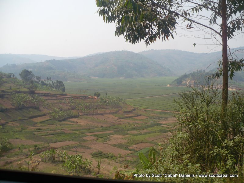 A vew down to the valley in Rwanda