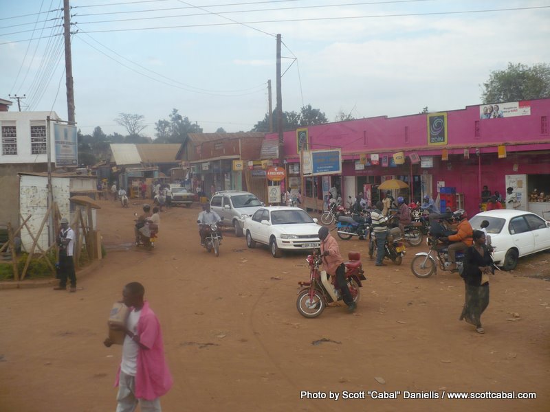 A Ugandan town on the way to Jinja