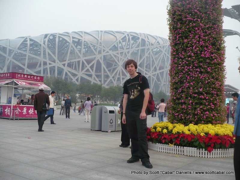 Me in front of The Bird's Nest Stadium