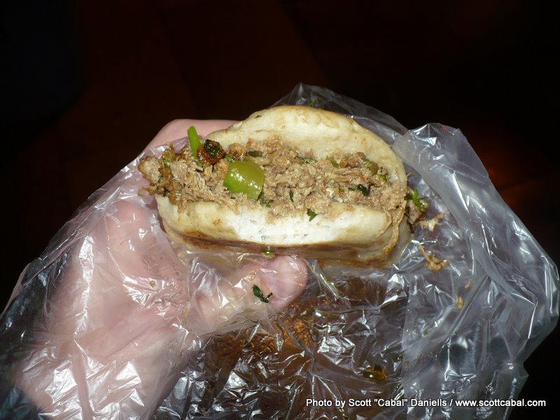 More Night Market food - this time "Beef in a roll"