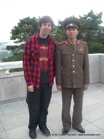 Me with an officer from the DPRK Army