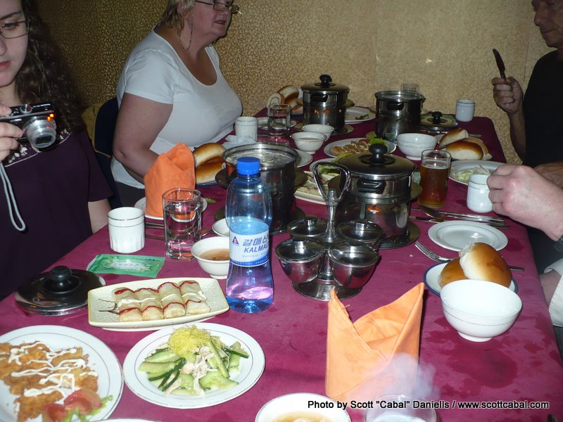 Dinner back in Pyongyang