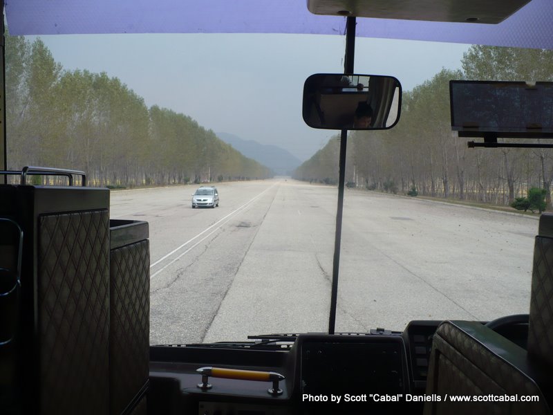 The Youth Hero Highway on the way back to Pyongyang