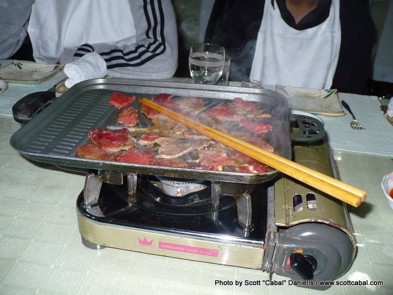 Korean BBQ in one of Pyongyang's finest restaurants