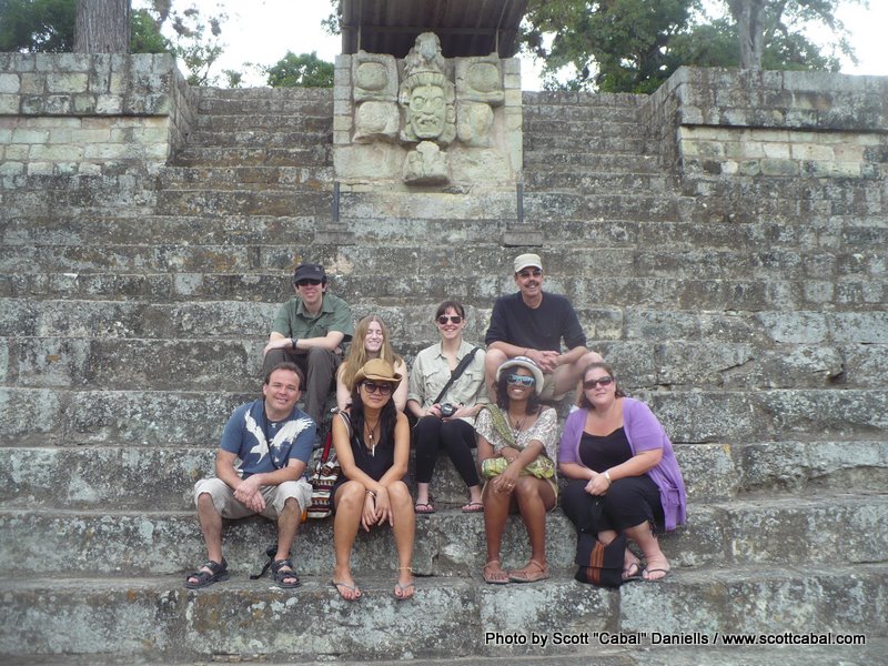 Some of our group at Copan Ruins