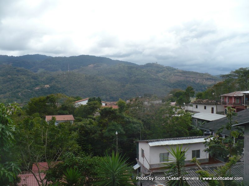 A view over the town of Copan
