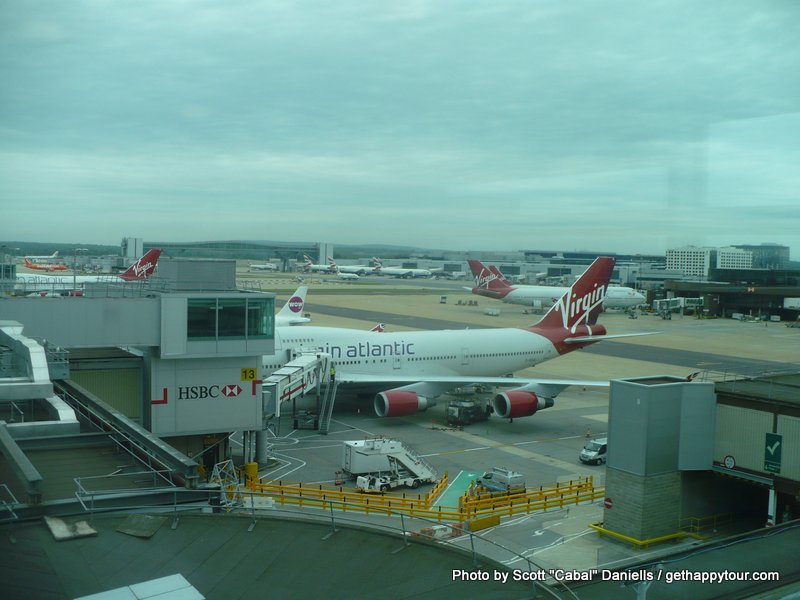 The view of Gatwick Airport while having breakfast