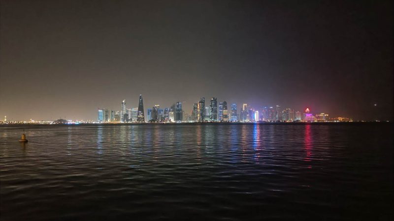 The Corniche on the waterfront of Doha, Qatar