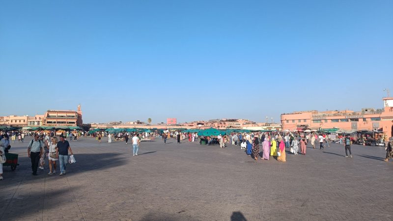 Jemaa el-Fnaa, a big square in the centre of Marrakech