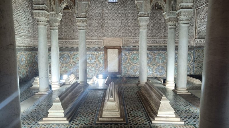 A burial room in the Saadian Tombs, Marrakech
