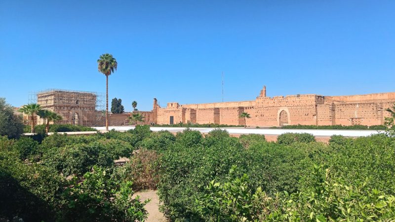 The main courtyard in the Badi Palace, Marrakech