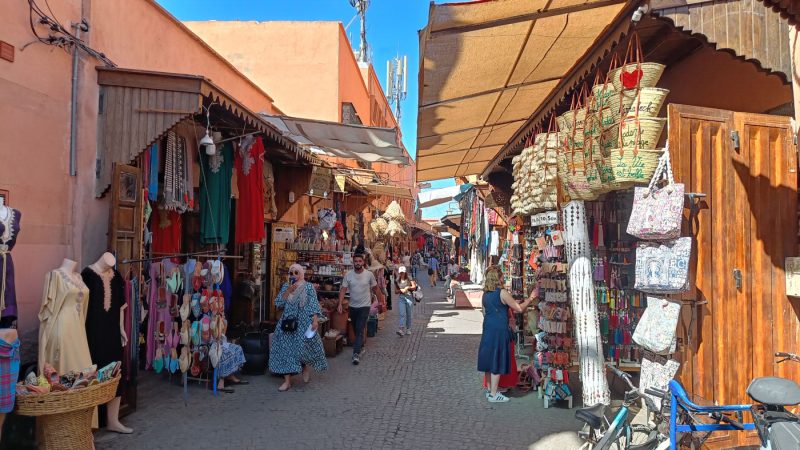 The lanes of the souq in central Marrakech
