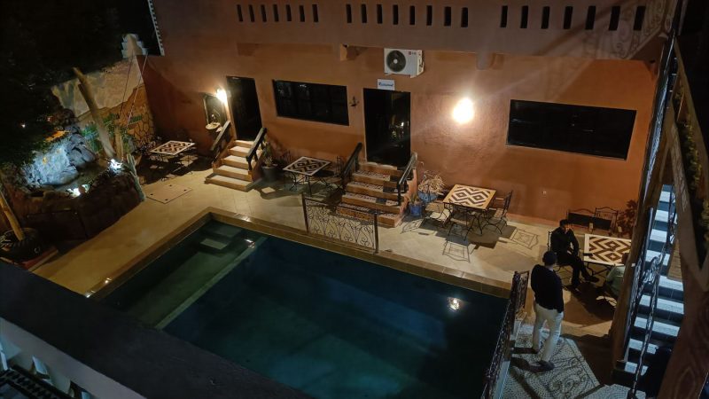 Hotel pool at Ait Benhaddou