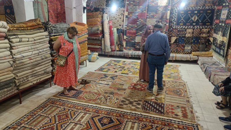 Carpet showroom in Morocco