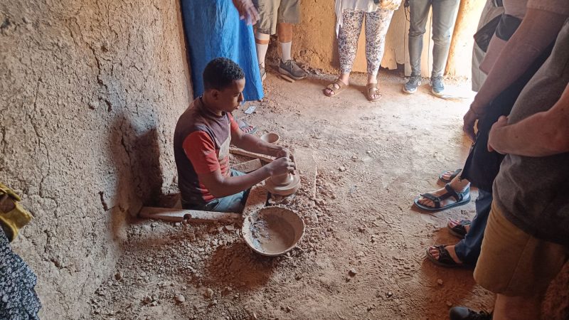 Making pottery in Morocco