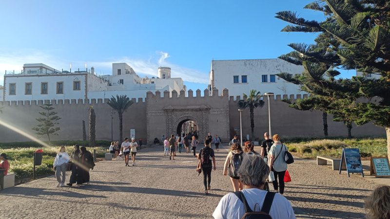 Arriving at the old town in Essaouira, Morocco